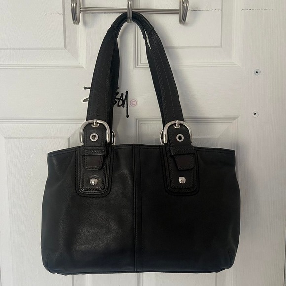 Coach Handbags - y2k 2000s Coach Black Leather SoHo shoulder bag / handbag